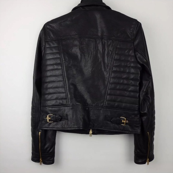 J Crew Collection Leather Jacket sz 8, NWOT - Picture 7 of 8